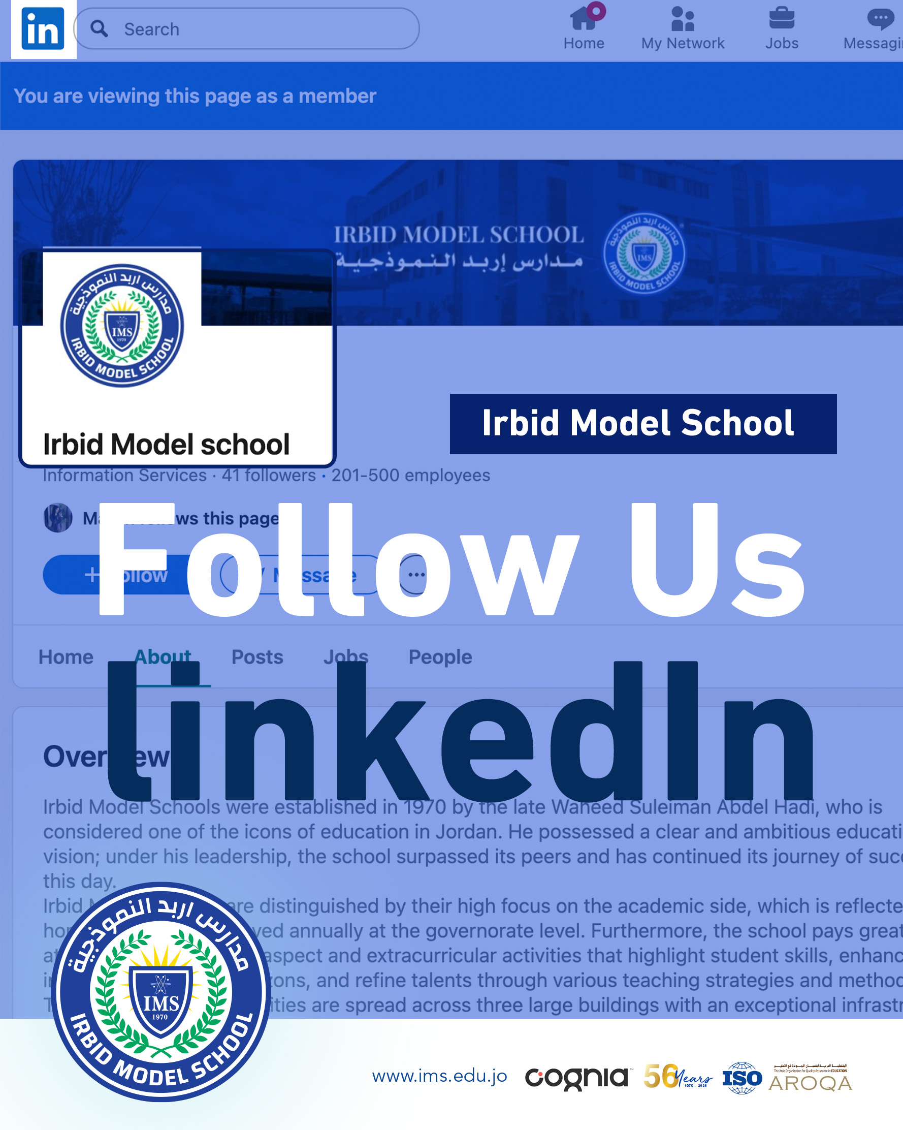 تابعوا أحدث أخبار وفعاليات مدارس إربد النموذجية. linkedIn